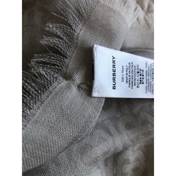 Burberry - Monogram Wool Silk Jacquard Scarf - Picture 10 of 14